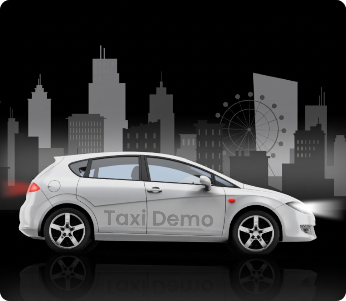 Rider booking a trip on the Taxi Demo app
